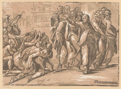Chrystus uzdrawia trędowatych autorstwa Niccolo Vicentino