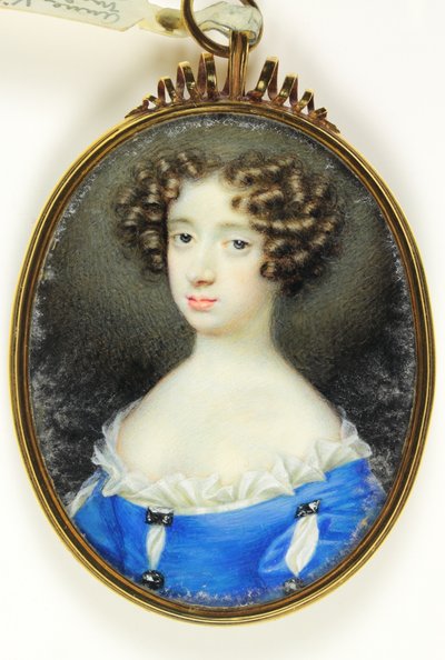 Anne Villiers, Madame Bentinck (akwarela na kości słoniowej) autorstwa Nicholas (attr.to) Dixon