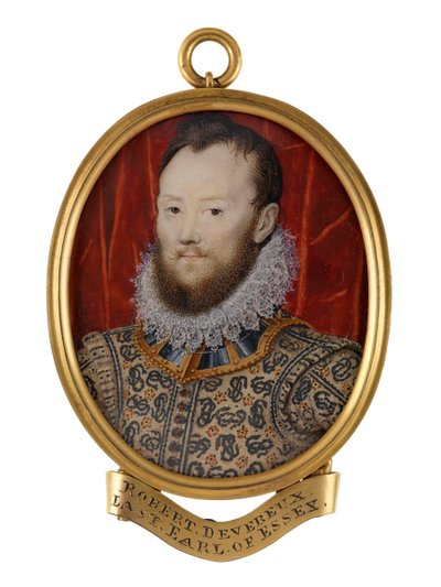 Robert Devereux, 2. hrabia Essex, ok. 1590 r. (akwarela) autorstwa Nicholas (school of) Hilliard