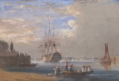 HMS Św. Wincentego w Plymouth autorstwa Nicholas Condy