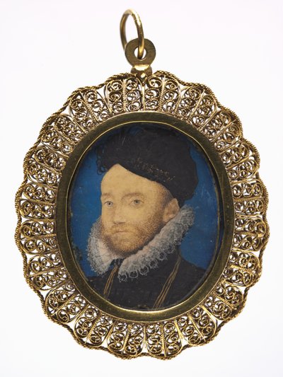 Portret mężczyzny, lata 90. XVI wieku. autorstwa Nicholas Hilliard