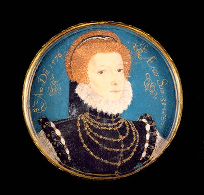 Portret kobiety, 1576 (wc na welinie) autorstwa Nicholas Hilliard