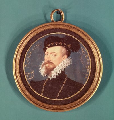Robert Dudley, hrabia Leicester (ok. 1532-88) 1576 autorstwa Nicholas Hilliard