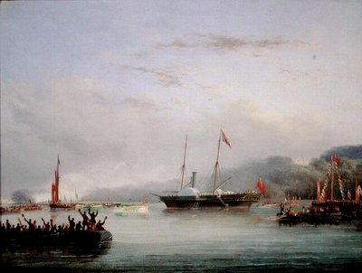Pierwszy jacht Victoria And Albert z Plymouth (olej na pokładzie) autorstwa Nicholas Matthews Condy