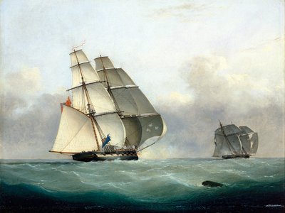 Przechwycenie statku "Gabriel" przez HMS "Acorn", 6 lipca 1841 r. autorstwa Nicholas Matthews Condy