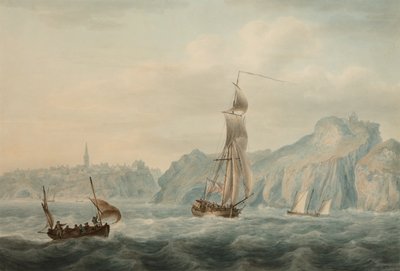 Port of Tenby (akwarela na papierze) autorstwa Nicholas Pocock