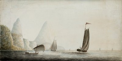 Wysyłka niewolników z Pitons, St. Lucia, ok. 1771 r. (akwarela) autorstwa Nicholas Pocock