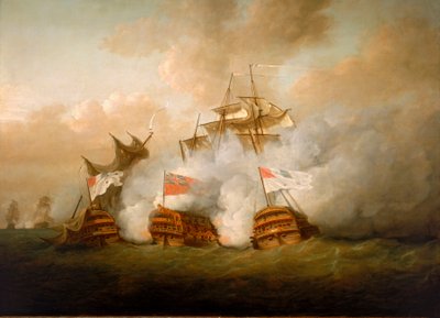 "Brunswick" i "Vengeur du Peuple" w bitwie 1 czerwca 1794 r. autorstwa Nicholas Pocock