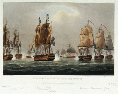 Manewr morski sir Roberta Caldera (1745-1818) autorstwa Nicholas Pocock