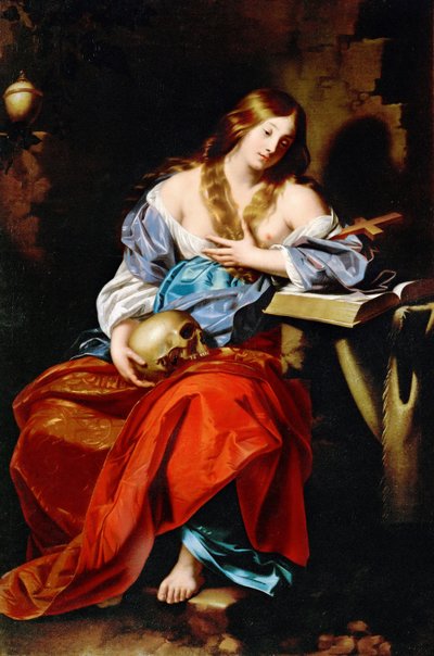 Marie Madeleine - Maria Magdalena, przez Renieri (Regnier), Niccolo (ok. 1590-1667). olej na płótnie, ok. 1655. Wymiar: 185x123,5 cm. Muzeum Historii Sztuki, Wiedeń autorstwa Nicholas Renieri