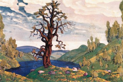 Pocałunek dla ziemi, sceneria dla Święta Wiosny autorstwa Nicholas Roerich