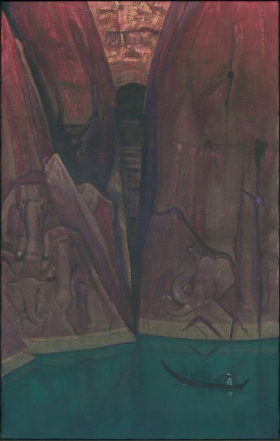 Aśram, seria „Aśramy”, 1931 autorstwa Nicholas Roerich