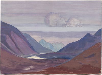 Rzeka Chandra, studium, 1931 autorstwa Nicholas Roerich
