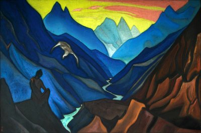 Komenda Mistrza”, 1947. autorstwa Nicholas Roerich