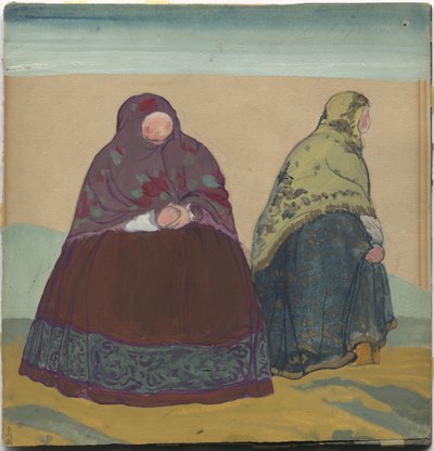 Projekt kostiumów do opery Rimskiego-Korsakowa „Opowieść o carze Saltanie”, 1919 autorstwa Nicholas Roerich