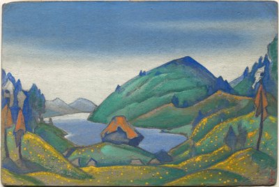 Dekoracje do baletu Strawińskiego „Święto wiosny”, 1944 autorstwa Nicholas Roerich
