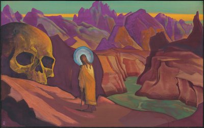 Issa i Czaszka Olbrzyma, 1932 autorstwa Nicholas Roerich