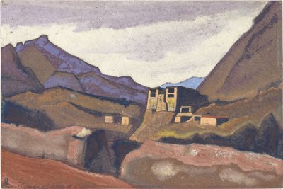 Ladakh par Roerich, Mikołaj (1874-1947). Tempera na tekturze, wymiary : 30,5x45,7 autorstwa Nicholas Roerich