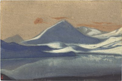 Lahaul (Lahul) par Roerich, Nicholas (1874-1947). Tempera na tekturze, wymiary : 30,5x45,7 autorstwa Nicholas Roerich