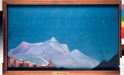 Królewski klasztor Hemis w Tybecie. (Buddyzm) Obraz Nicolas (Nicholas) Roerich (1874-1947), tempera na płótnie autorstwa Nicholas Roerich