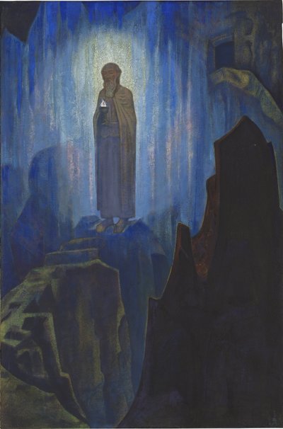 Lumiere celeste - Światło nieba par Roerich, Nicholas (1874-1947). Tempera na płótnie, rozmiar: 124x80 autorstwa Nicholas Roerich