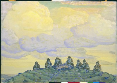 Wielka Ofiara: wystrój baletu „Święto wiosny” Igora Strawińskiego, 1910 autorstwa Nicholas Roerich