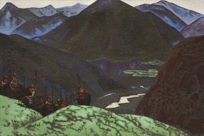 Zastęp Gesara Chana, 1931 autorstwa Nicholas Roerich