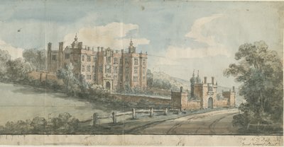 Sala i Park Beaudesert: malarstwo akwarelowe, 1770 autorstwa Nicholas Thomas Dall