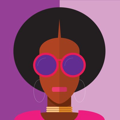 Afro Girl, 2020 (w wersji cyfrowej) autorstwa Nick Diggory