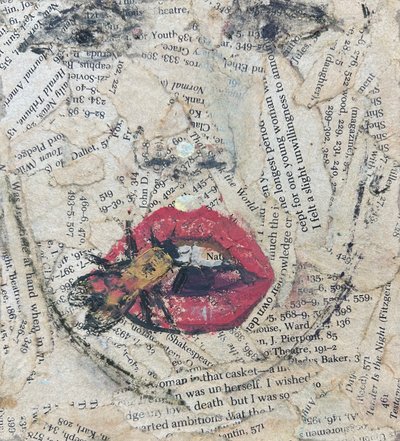 Bee Sting Lips, 2019-23 (kolaż) autorstwa Nick Williams
