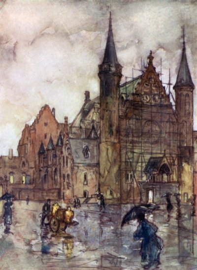 Binnenhof, Haga (kolor lito) autorstwa Nico Jungman