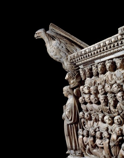 Sztuka gotycka: orzeł, fragment płaskorzeźby Ambony autorstwa Nicola Pisano