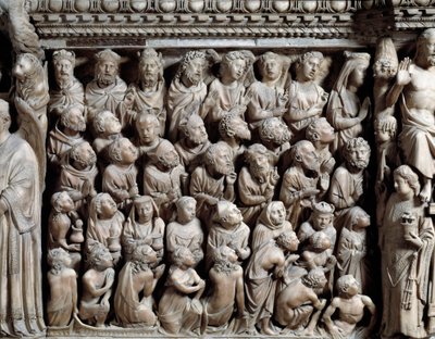 Sąd Ostateczny, wybrany, fragment z Ambony autorstwa Nicola Pisano
