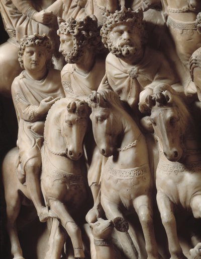Relief Relief Trzech Króli z marmurowej puulary autorstwa Nicola Pisano autorstwa Nicola Pisano