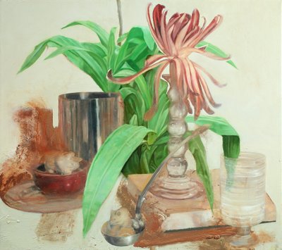 Kot z myszą, 2011 (olej na płótnie) autorstwa Nicola Pucci