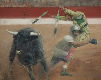 Corrida I, 2016 (olej na płótnie) autorstwa Nicola Pucci