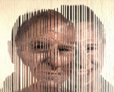 Face Fusion III, 2007 (olej na płótnie wycięty i nałożony na deskę) autorstwa Nicola Pucci