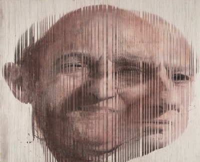 Face Fusion I, 2007 (olej na płótnie wycięty i nałożony na płytę) autorstwa Nicola Pucci