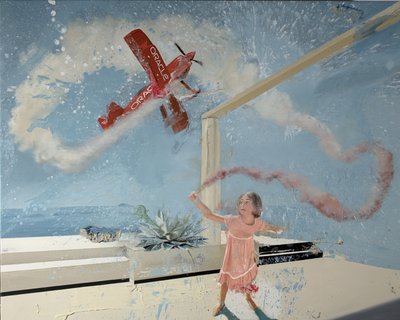 Samolot Smoky Girl, 2022 (olej na płótnie) autorstwa Nicola Pucci