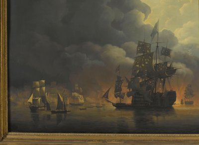 Flota angielsko-holenderska niszczy algierskie twierdze autorstwa Nicolaas Baur