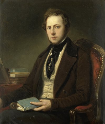 Portret mężczyzny, być może Petrus Augustus de Genestet (1829-1861) autorstwa Nicolaas Pieneman (attributed to)