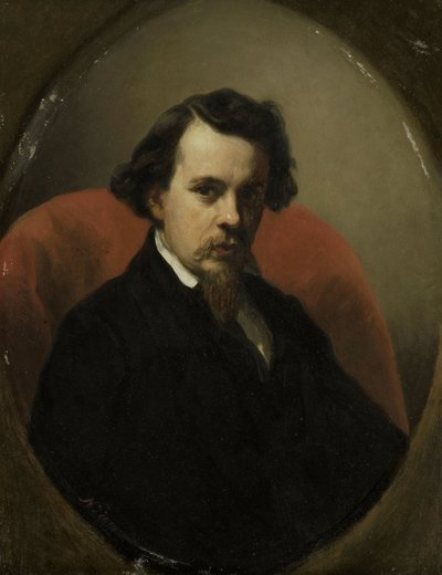 Portret Karola Henri Josepha Leickera, malarza autorstwa Nicolaas Pieneman (signed by artist)
