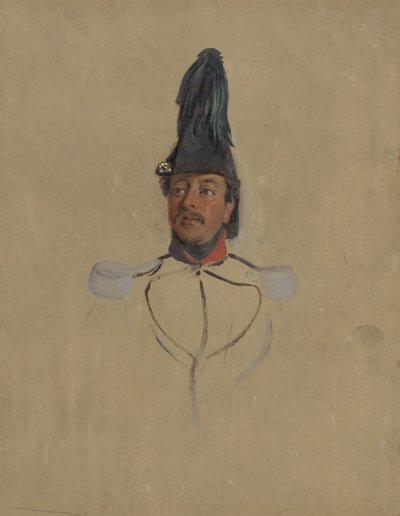 Studium portretowe kapitana T.S. nabal autorstwa Nicolaas Pieneman