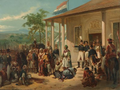 Aresztowanie Diepo Negoro przez generała porucznika Barona De Kock Aresztowanie Diponegoro przez generała porucznika De Kock autorstwa Nicolaas Pieneman