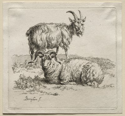 Animalia: Baran i Koza autorstwa Nicolaes Berchem
