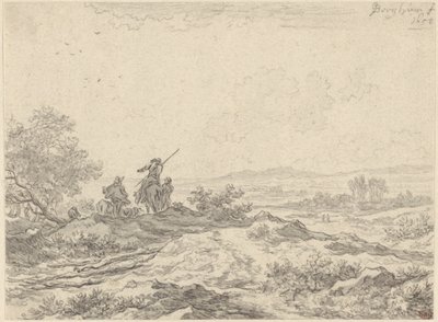 Krajobraz wydmowy z pasterzami autorstwa Nicolaes Berchem