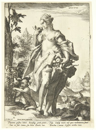 Zmysł smaku autorstwa Nicolaes Jansz. Clock