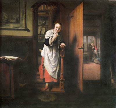 Kochankowie ze słuchającą kobietą autorstwa Nicolaes Maes