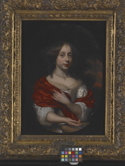 Portret młodej damy (olej na płótnie) autorstwa Nicolaes Maes