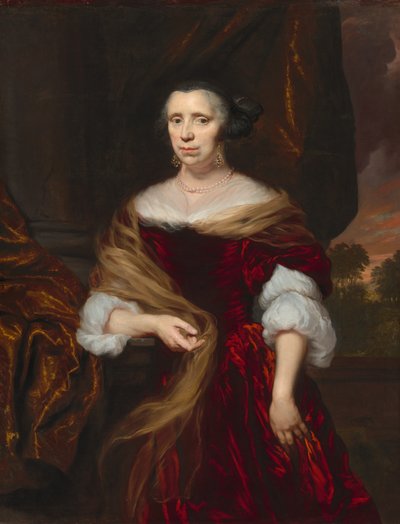 Portret damy, 1676. autorstwa Nicolaes Maes